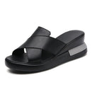 Sandalias de Plataforma de Cuero