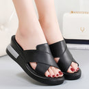Sandalias de Plataforma de Cuero