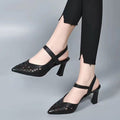 Zapatos de Taco Alto con Diseño Calado