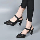 Zapatos de Taco Alto con Diseño Calado