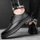 Botas para Hombre de Estilo Inglés, Negras, de Caña Media, Versátiles y Modernas